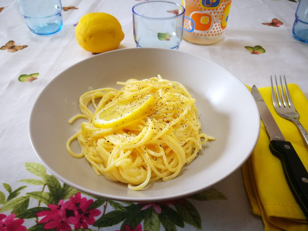 Spaghetti panna e limone