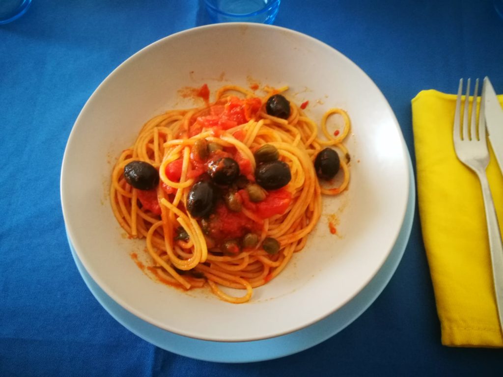 Spaghetti alla puttanesca senza glutine
