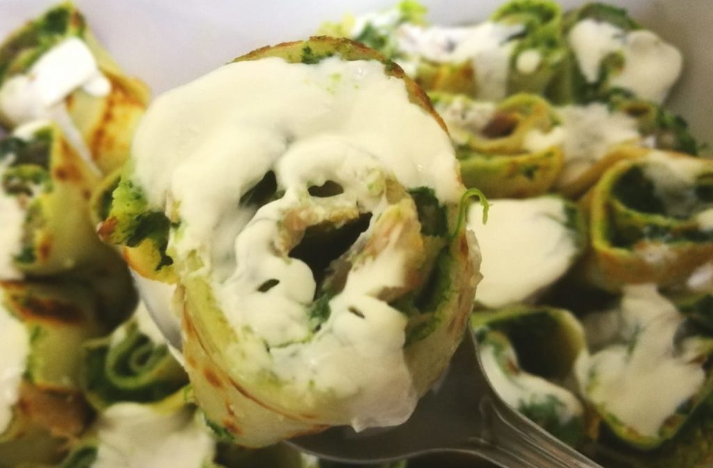 Rotolini di crêpes senza glutine ripieni