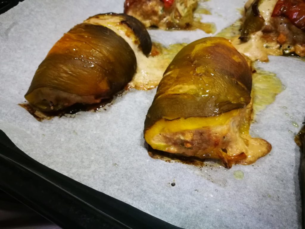Involtini di peperoni con carne macinata