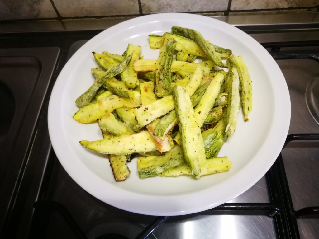 Zucchine infarinate al forno senza glutine