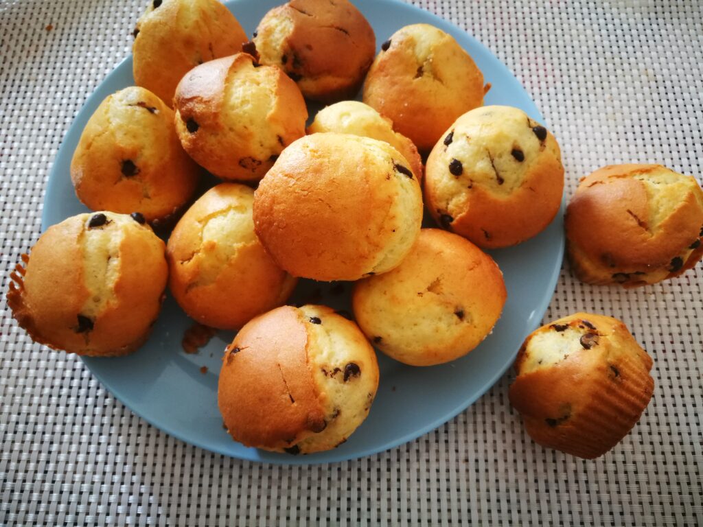 Muffin senza glutine con gocce di ciocciolato