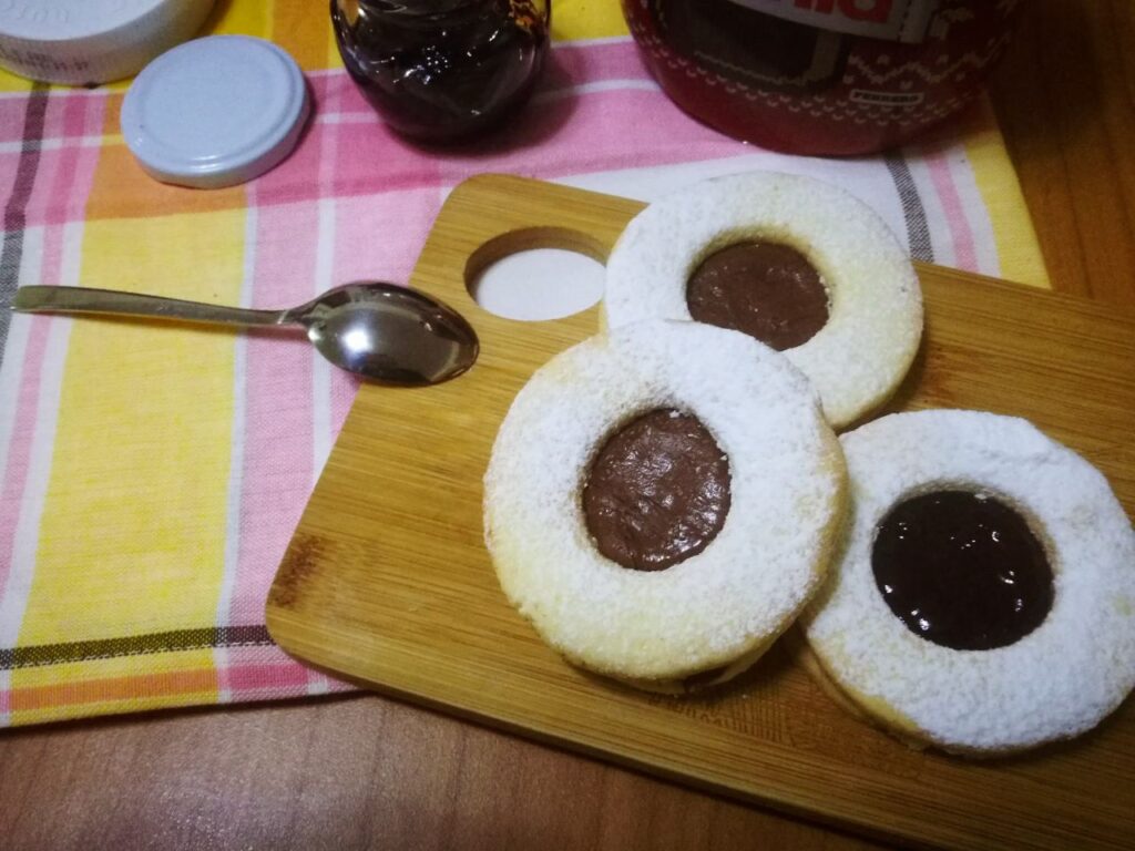 Occhi di bue alla Nutella senza glutine