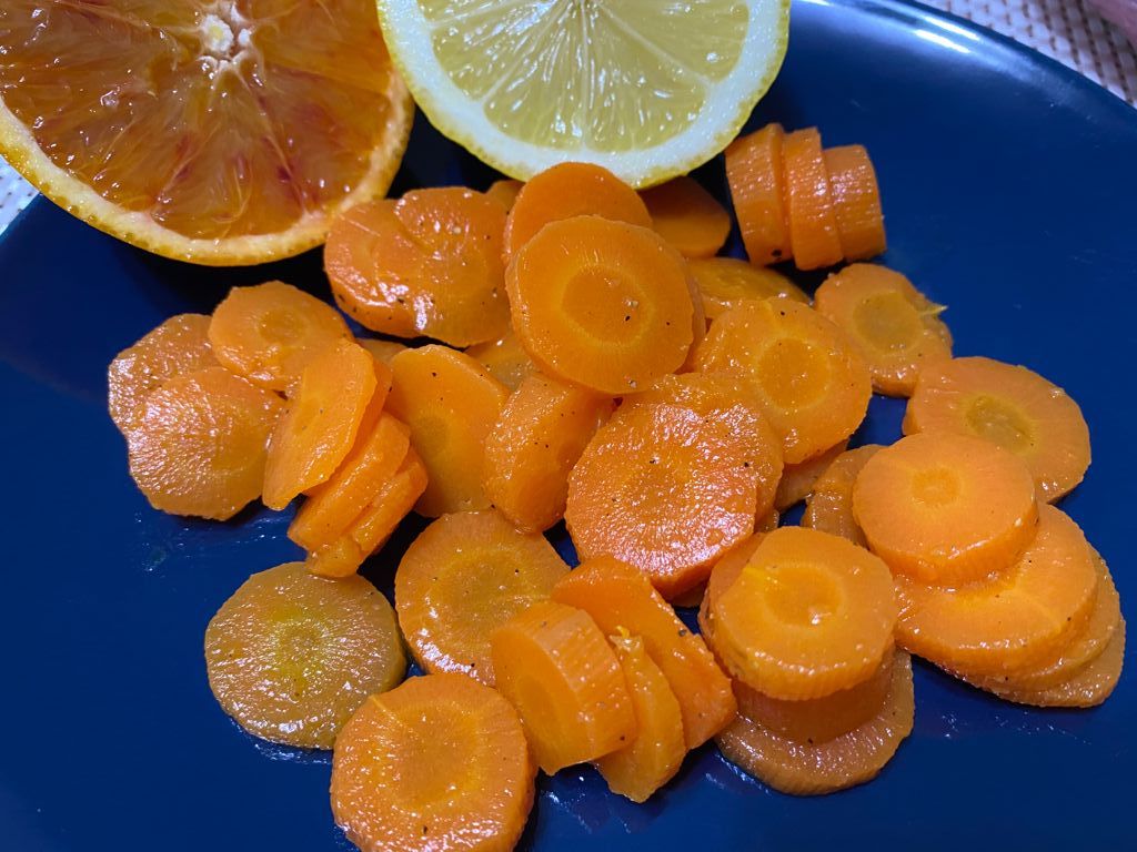 Carote bollite arancia e limone