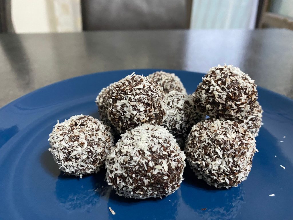 Palline con cocco e cacao